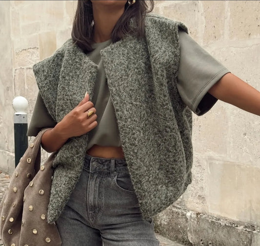 Veste sans manches kaki