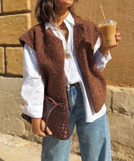 Veste sans manches chocolat