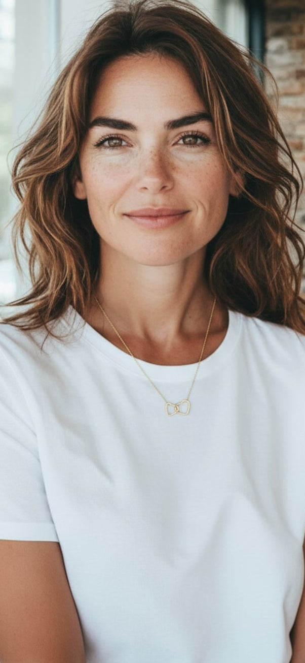 Collier cœurs en acier inoxydable