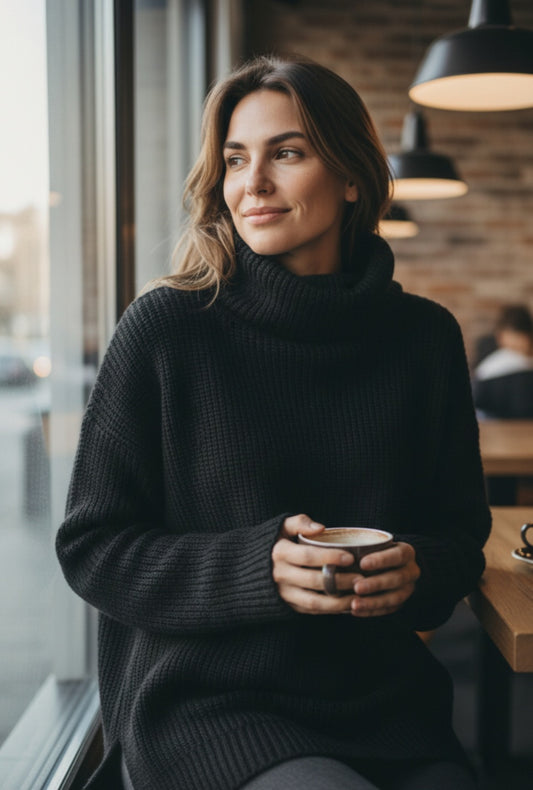 LCF - Pull col roulé - Taille unique