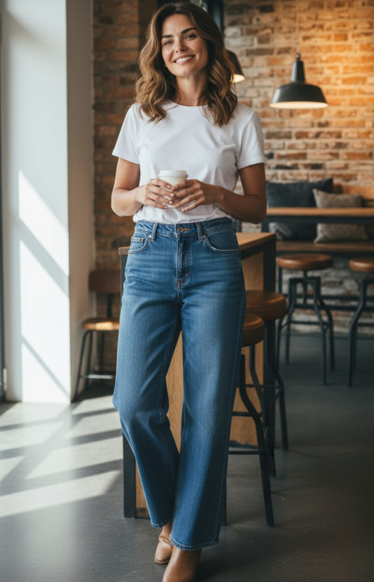 LCF - Jeans wide leg - Taille 40 - NEUF